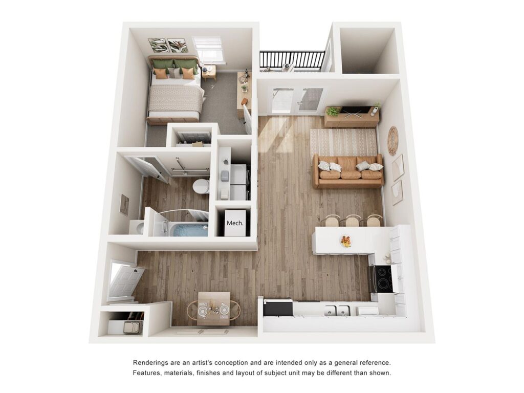 Sunrise Crossing - 1 Bedroom/1 Bath ADA 732 sq ft