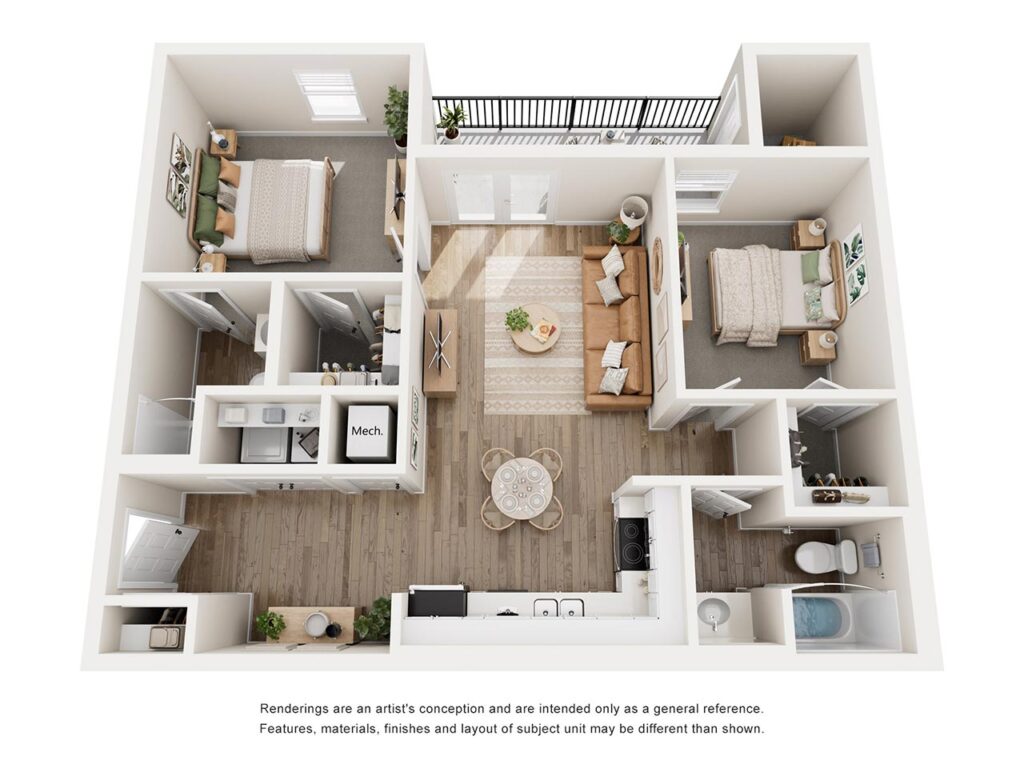 Sunrise Crossing - 2 Bedroom/2 Bath 924 sq ft