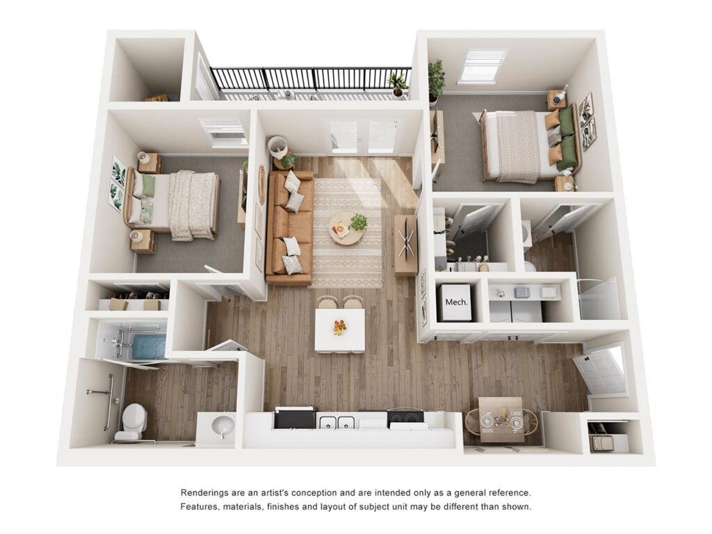 Sunrise Crossing - 2 Bedroom/2 Bath ADA 924 sq ft