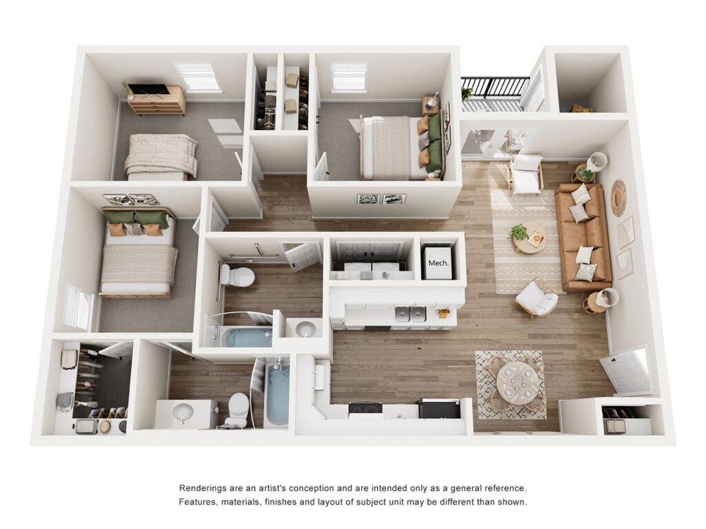 Sunrise Crossing - 3 Bedroom/2 Bath ADA 1,179 sq ft